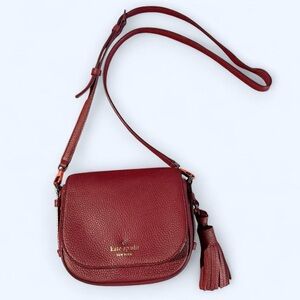 Kate Spade Burgundy Orchard Street Penelope crossbody bag in pebbled leather